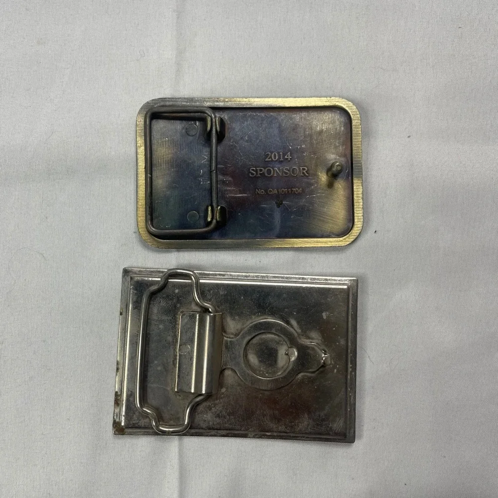 Vintage Belt Buckle Lot Freedom Is Not Free Eagle & Motorcycle Biker‎
